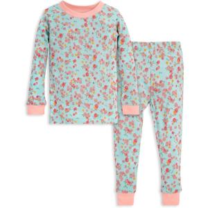 imageBurts Bees Baby Girls 2Piece Long Sleeve Tee and Pants Organic Cotton Pajama SetDitsy Floral