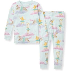 imageBurts Bees Baby Girls 2Piece Long Sleeve Tee and Pants Organic Cotton Pajama SetDream Ballet