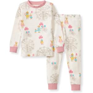 imageBurts Bees Baby Girls 2Piece Long Sleeve Tee and Pants Organic Cotton Pajama SetFall Carnival