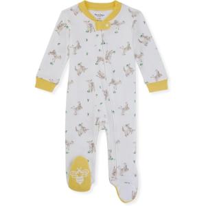 imageBurts Bees Baby Girls Snug Fit OnePiece Footed NonSlip Sleeper PajamasBilly Goat