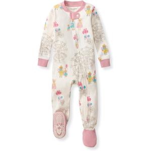 imageBurts Bees Baby Girls Snug Fit OnePiece Footed NonSlip Sleeper PajamasFall Carnival