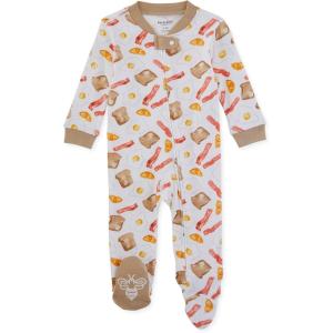 imageBurts Bees Baby Girls Snug Fit OnePiece Footed NonSlip Sleeper PajamasFarm Fresh Breakfast