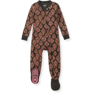 imageBurts Bees Baby Girls Snug Fit OnePiece Footed NonSlip Sleeper PajamasFloral Arches
