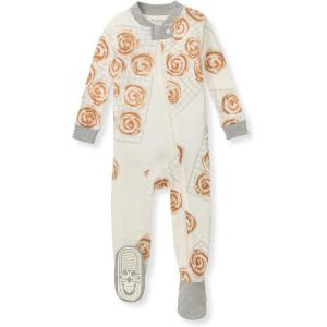 imageBurts Bees Baby Girls Snug Fit OnePiece Footed NonSlip Sleeper PajamasGooey Cinnamon Rolls