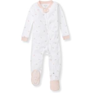 imageBurts Bees Baby Girls Snug Fit OnePiece Footed NonSlip Sleeper PajamasPink Golden Bee