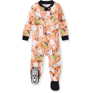 imageBurts Bees Baby Girls Snug Fit OnePiece Footed NonSlip Sleeper PajamasStarry Ghost