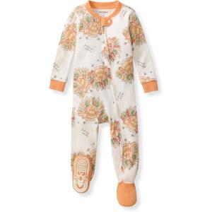 imageBurts Bees Baby Girls Snug Fit OnePiece Footed NonSlip Sleeper PajamasVivid Turkey