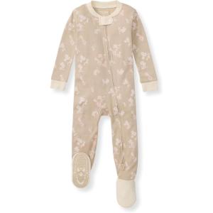 imageBurts Bees Baby Girls Snug Fit OnePiece Footed NonSlip Sleeper PajamasWhimsical Floral
