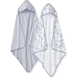 imageBurts Bees Baby Infant Hooded Towels Little Ducks Organic Cotton Unisex Bath Essentials and Newborn Necessities Soft Nursery Towel with Hood Set 2Pack Size 29 x 29 InchHello Moon Quarry