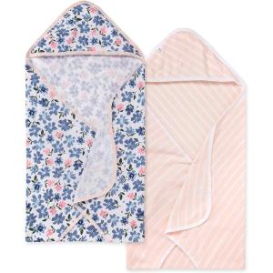 imageBurts Bees Baby Infant Hooded Towels Little Ducks Organic Cotton Unisex Bath Essentials and Newborn Necessities Soft Nursery Towel with Hood Set 2Pack Size 29 x 29 InchBotanical Gardens