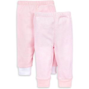 imageBurts Bees Baby Knit Jogger Pants Baby Sweatpants 100 Organic Cotton Infant BottomsBlossom SolidStripes 2pk