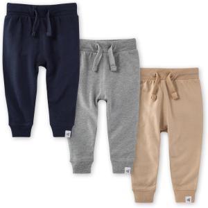 imageBurts Bees Baby Knit Jogger Pants Baby Sweatpants 100 Organic Cotton Infant BottomsMidnight Joggers 3pk