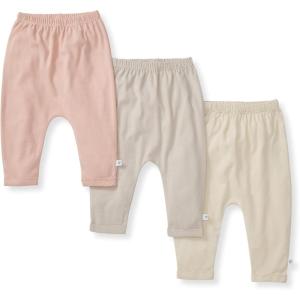 imageBurts Bees Baby Knit Jogger Pants Baby Sweatpants 100 Organic Cotton Infant BottomsPink Sand 3pk