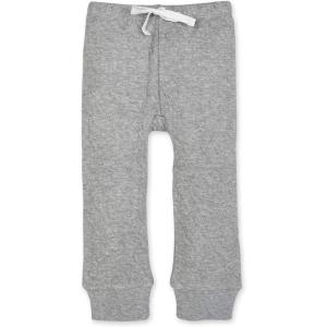imageBurts Bees Baby Knit Jogger Pants Baby Sweatpants 100 Organic Cotton Infant BottomsQuilted Heather Grey