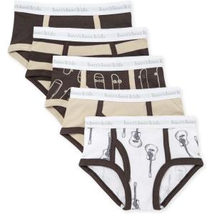 imageBurts Bees Baby Toddler Boys Underwear Organic Cotton TagFree Comfort BriefsGuitars Skateboards