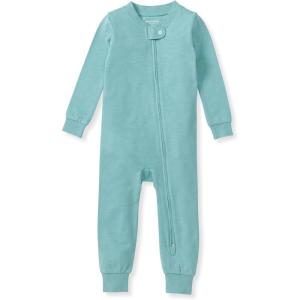 imageBurts Bees Baby Unisex Baby Honeysoft Pajamas Footless Onepiece Zipup Pj Soft Organic Cotton ampamp Lyocell BlendSeaglass Blue