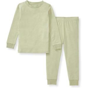 imageBurts Bees Baby Unisex Baby Honeysoft Pajamas Tee and Pant 2Piece Pj Set Soft Organic Cotton ampamp Lyocell BlendMoss Jersey Slub