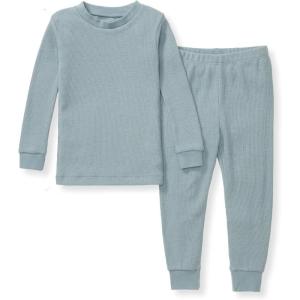 imageBurts Bees Baby Unisex Baby Honeysoft Pajamas Tee and Pant 2Piece Pj Set Soft Organic Cotton ampamp Lyocell BlendMuted Blue