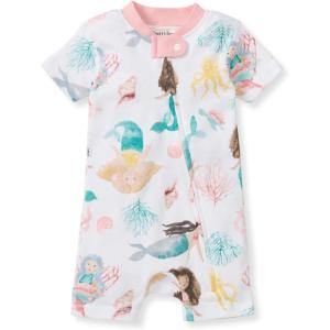 imageBurts Bees Baby Unisex Baby Short Sleeve Pajamas Onepiece Sleeper Romper Pjs Snug Fit for Infants 3 to 24 MonthsMagical Mermaids