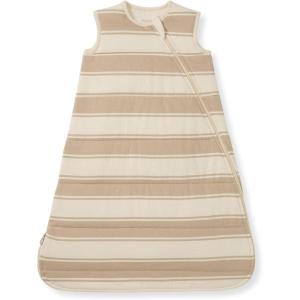 imageBurts Bees Baby Unisex Newborn Essentials 100 Organic Cotton Beekeeper Wearable BlanketQuilted Oat Rugby Stripe