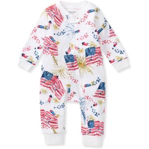 imageBurts Bees Baby babyboys Sleep and Play Pjs 100 Organic Cotton Onepiece Zip Front Footless Romper Jumpsuit PajamasFirecrackers
