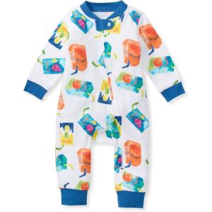 imageBurts Bees Baby babyboys Sleep and Play Pjs 100 Organic Cotton Onepiece Zip Front Footless Romper Jumpsuit PajamasJuice Box