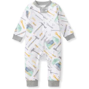 imageBurts Bees Baby babyboys Sleep and Play Pjs 100 Organic Cotton Onepiece Zip Front Footless Romper Jumpsuit PajamasTool Box