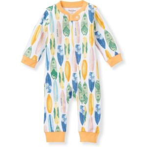 imageBurts Bees Baby babyboys Sleep and Play Pjs 100 Organic Cotton Onepiece Zip Front Footless Romper Jumpsuit PajamasVibrant Surf