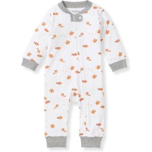 imageBurts Bees Baby babygirls Sleep and Play Pajamas 100 Organic Cotton Onepiece Footless PajamasClown Fish