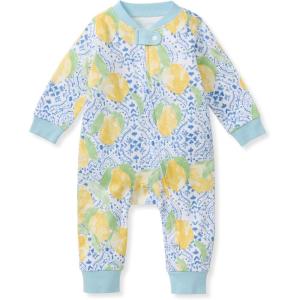 imageBurts Bees Baby babygirls Sleep and Play Pajamas 100 Organic Cotton Onepiece Footless PajamasLemon Tiles