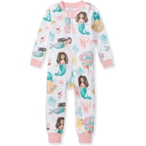 imageBurts Bees Baby babygirls Sleepers 100 Organic Cotton Onepiece Zip Up Footless Jumpsuit Snug Fit PajamasMagical Mermaids