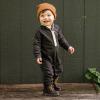imageBurts Bees Baby Boys 100 Organic OnePiece Long Sleeve CoverallAsh Quarter Zip