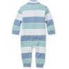 imageBurts Bees Baby Boys 100 Organic OnePiece Long Sleeve CoverallBlue Multi Stripe