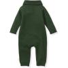 imageBurts Bees Baby Boys 100 Organic OnePiece Long Sleeve CoverallDark Jade Shawl Collar