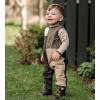 imageBurts Bees Baby Boys 100 Organic OnePiece Long Sleeve CoverallDoe Colorblock