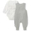 imageBurts Bees Baby Boys 100 Organic OnePiece Long Sleeve CoverallHazy Plaid