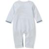imageBurts Bees Baby Boys 100 Organic OnePiece Long Sleeve CoverallIcy Blue Colorblock