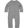 imageBurts Bees Baby Boys 100 Organic OnePiece Long Sleeve CoverallQuilted Heather Grey