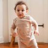 imageBurts Bees Baby Boys 100 Organic OnePiece Long Sleeve CoverallSoft Mocha