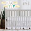 imageBurts Bees Baby Essential Organic Cotton Fitted Crib Sheet Breathable for Boy Girl Standard Crib ampamp Toddler MattressesBlossomWhite 2pk