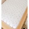 imageBurts Bees Baby Essential Organic Cotton Fitted Crib Sheet Breathable for Boy Girl Standard Crib ampamp Toddler MattressesBlue Golden Bee