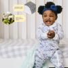 imageBurts Bees Baby Essential Organic Cotton Fitted Crib Sheet Breathable for Boy Girl Standard Crib ampamp Toddler MattressesGrey Buffalo Check