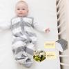 imageBurts Bees Baby Essential Organic Cotton Fitted Crib Sheet Breathable for Boy Girl Standard Crib ampamp Toddler MattressesHeather GreyWhite