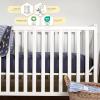 imageBurts Bees Baby Essential Organic Cotton Fitted Crib Sheet Breathable for Boy Girl Standard Crib ampamp Toddler MattressesIndigo