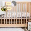 imageBurts Bees Baby Essential Organic Cotton Fitted Crib Sheet Breathable for Boy Girl Standard Crib ampamp Toddler MattressesNeutral Elephants
