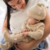 imageBurts Bees Baby Jumpsuit 100 Organic Cotton Onepiece Outfit Coverall With HatFossil Sweet Rib