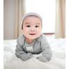 imageBurts Bees Baby Jumpsuit 100 Organic Cotton Onepiece Outfit Coverall With HatHeather GreyWhite 2pk
