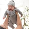 imageBurts Bees Baby Unisex Baby Jumpsuit Set 100 Organic Cotton 3Piece Gift Outfit Coverall with Matching Hat and BibQuarry Blue 3pc Set