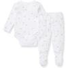imageBurts Bees Baby Unisex Bodysuit and Pant Set 100 Organic CottonFossil Micro Bee