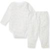 imageBurts Bees Baby Unisex Bodysuit and Pant Set 100 Organic CottonMossy Green Stripe